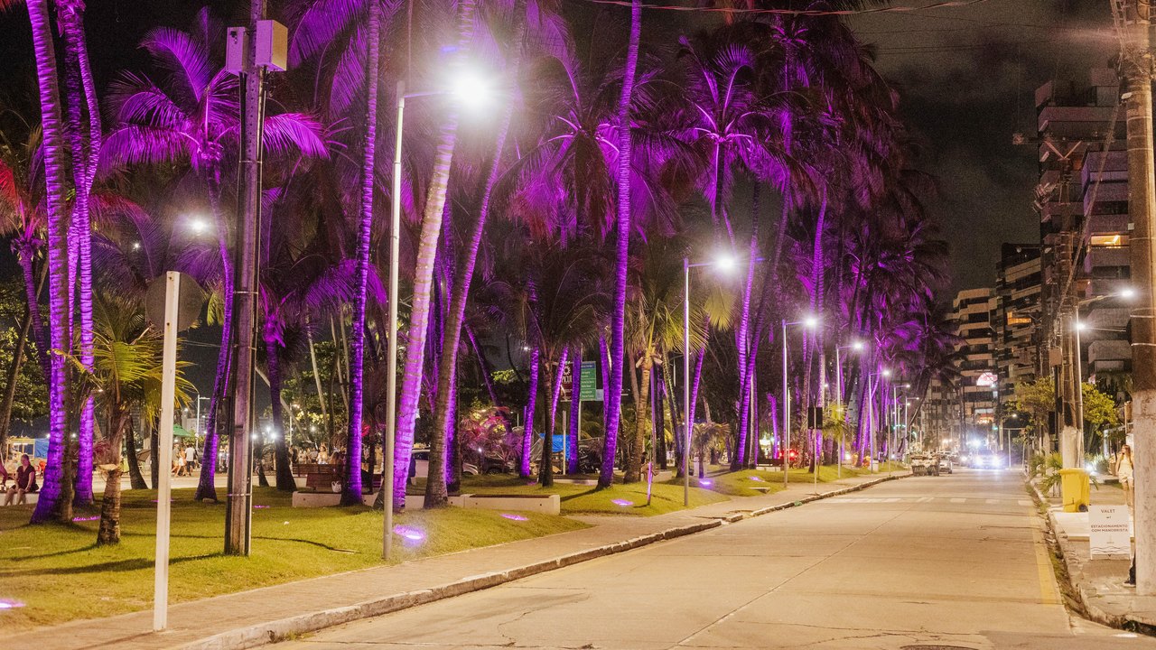 Maceió ganha iluminação lilás em apoio à conscientização e combate à violência contra a mulher