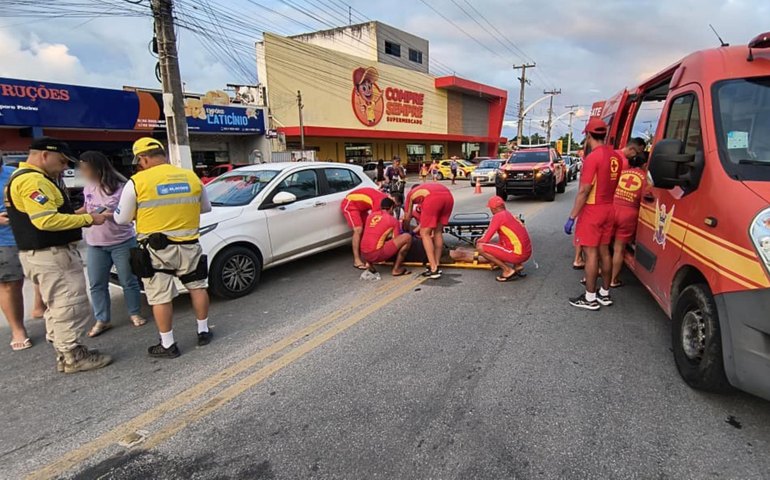 Motociclista embriagado provoca acidente e é detido pelo Ronda no Bairro no Francês