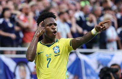 Vini Jr. brilha e Brasil se classifica em 1º com 3x0 sobre a Escócia