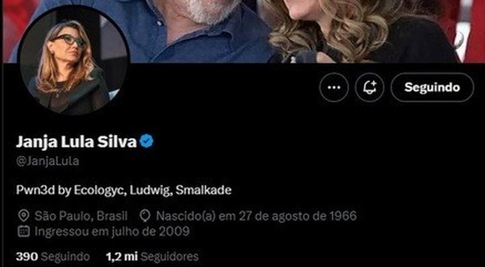 Rede social bloqueia conta da primeira-dama Janja após invasão hacker