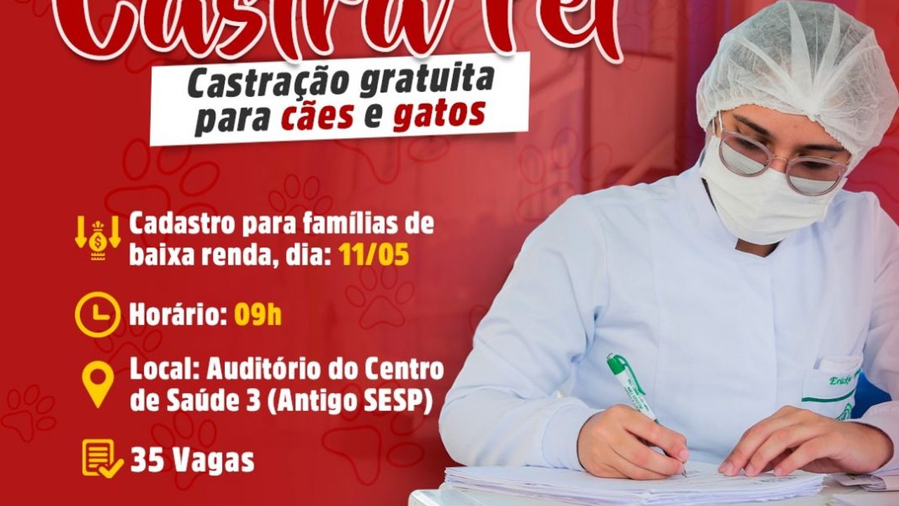 Secretaria de Saúde de Penedo realiza mais uma edição do Castra Pet