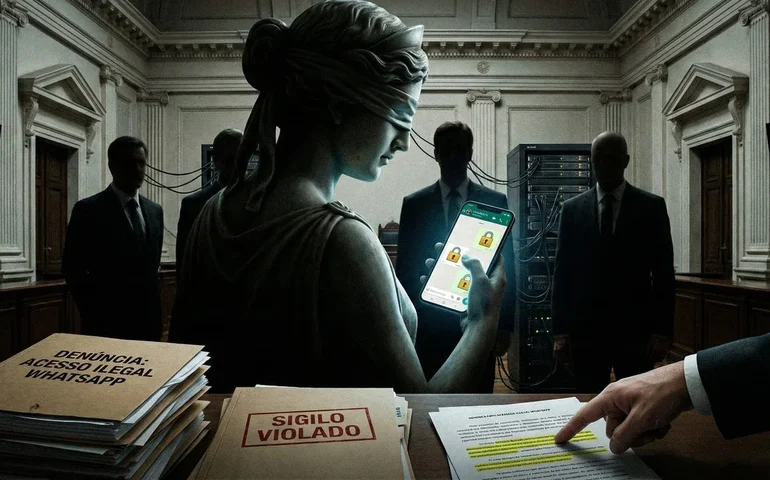 Denúncia aponta possível acesso ilegal a conversas de whatsApp em processo