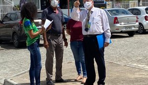 O engenheiro civil Osmar Delboni, do Departamento de Engenharia da Confederação Brasileira de Futebol (CBF), esteve em Aracaju nesta quinta-feira, 29 / Foto: Givaldo Ricardo