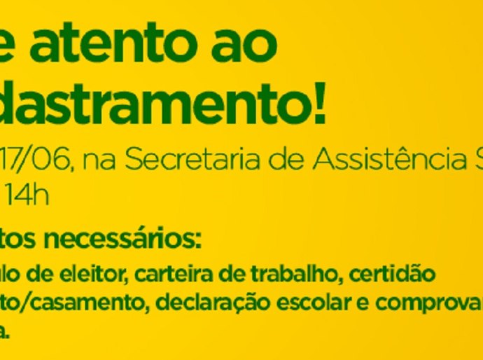 Marechal: Recadastramento do Bolsa Família termina na sexta (17)