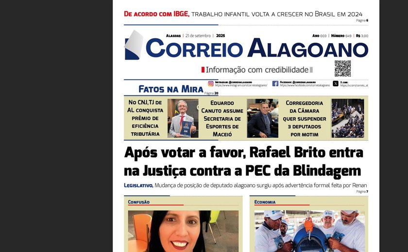 Após votar a favor, Rafael Brito entra  na Justiça contra a PEC da Blindagem