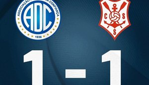 Sergipe e Confiança emapatados no clássico / Foto: Facebook / Confiança