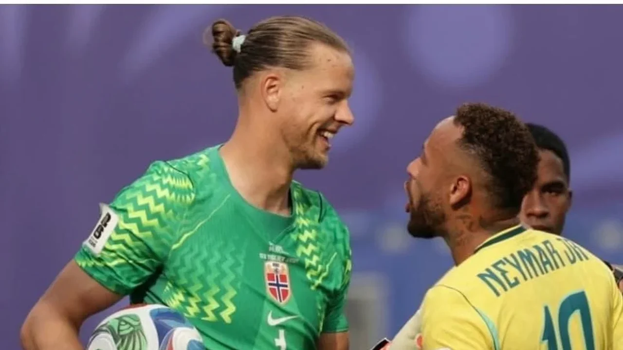 Goleiro Nyland elogia Neymar, chama atacante de 'lenda' e pede perdão por provocação em Brasil x Noruega