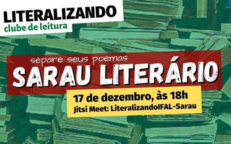 Poesia na despedida de 2020: vem aí o Sarau Literário do Ifal Arapiraca
