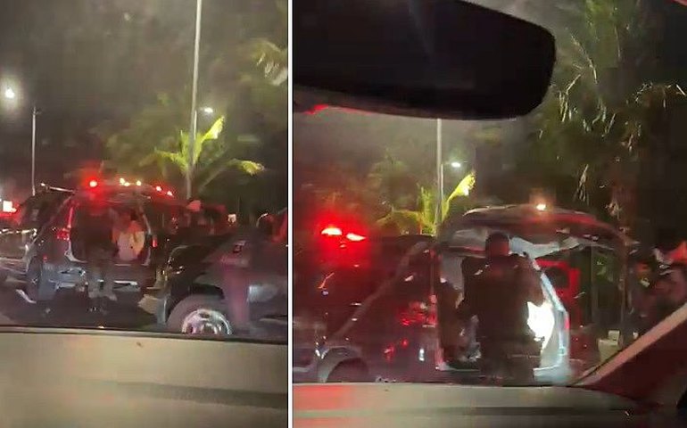 Ladrões roubam carro de filhos de policial militar, são perseguidos e presos no Posto 7, na Jatiúca