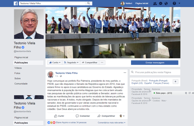 Surpresa de carnaval: Téo Vilela desiste de disputar o Senado
