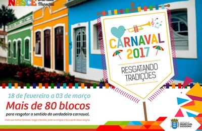 Prefeitura de Marechal Deodoro anuncia programação do Carnaval 2017