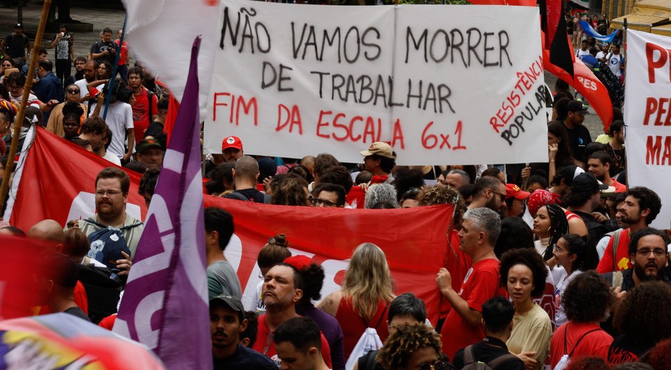 Manifestação contra a escala 6x1. Fonte: Internet