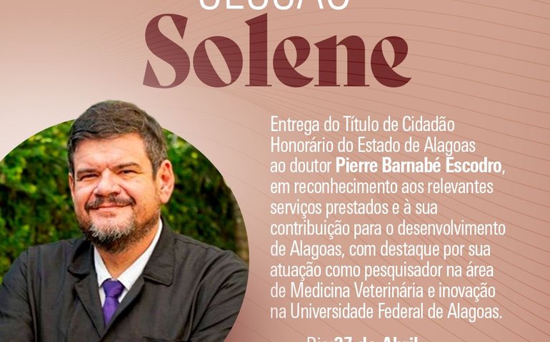Assembleia Legislativa concede Título de Cidadão Honorário a Pierre Escodro