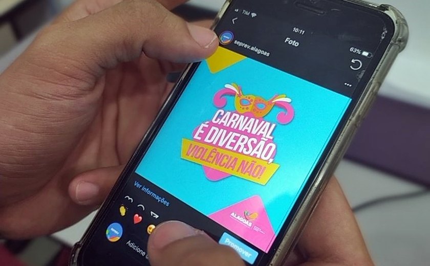 Seprev lança campanha digital para prevenir violência no carnaval