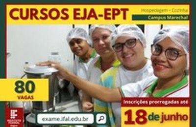 IFAL realiza inscrições para cursos técnicos de Hospedagem e Cozinha até esta sexta-feira