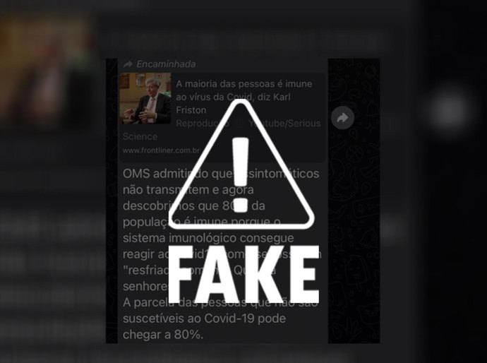 É falso que cientista tenha dito que 80% da população seria imune ao novo Coronavírus