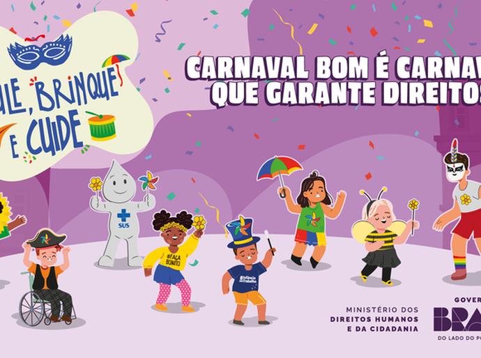 Campanha mobiliza sociedade para a proteção de crianças e adolescentes no Carnaval 2026