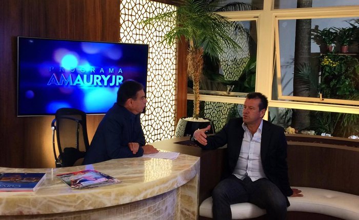 Dunga em entrevista exclusiva ao Programa Amaury Jr. (Foto: Acervo Pessoal)