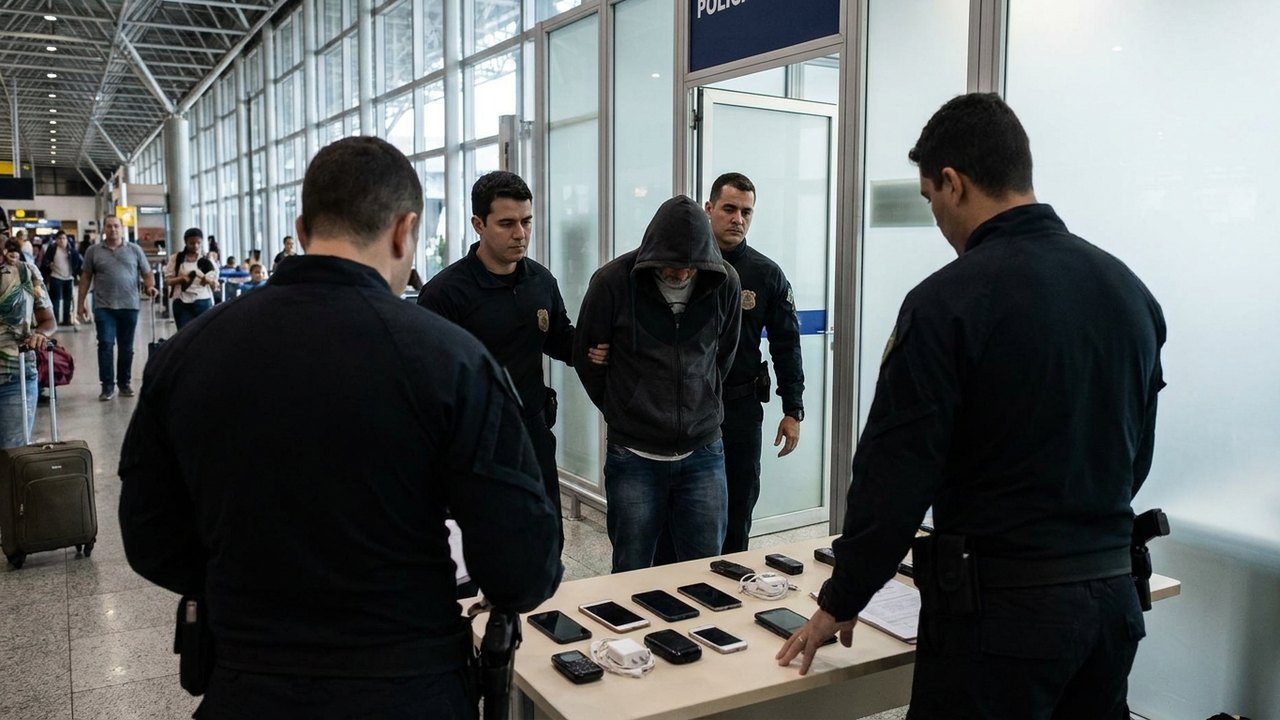 Homem é preso no Galeão após furtar celulares de passageiros em voo de Londres para o Rio