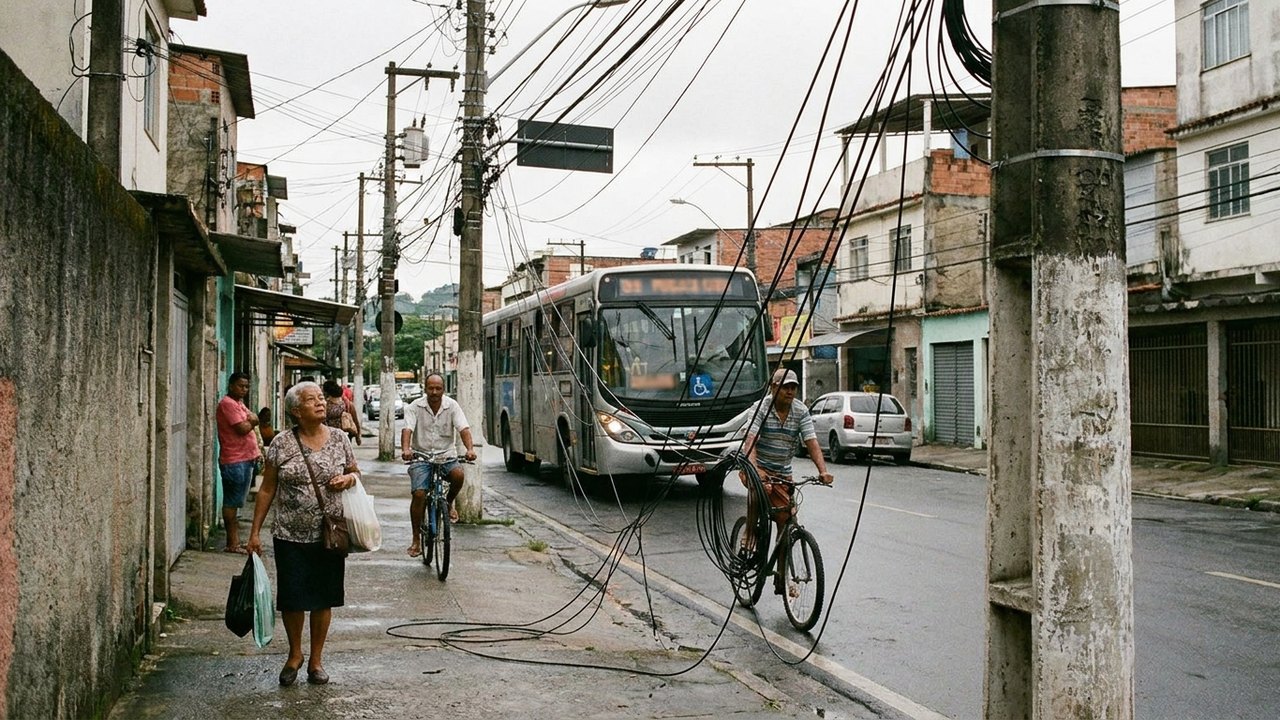 Chuva de fios: pedaços de cabos pendurados em postes caem sobre a rotina dos cariocas