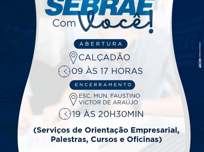 “Sebrae Com Você” estará em Piaçabuçu no próximo dia 22