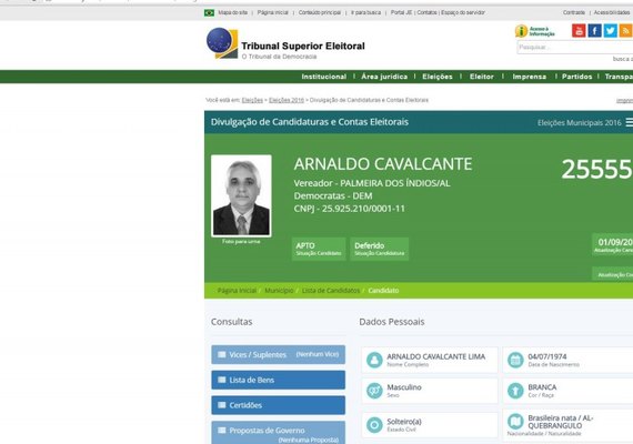 Preso e prestes a ser julgado por homicídio Arnaldo do Detran está apto para a eleição