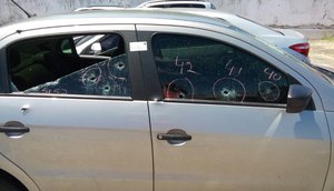 carro baleado  / Foto: SSP