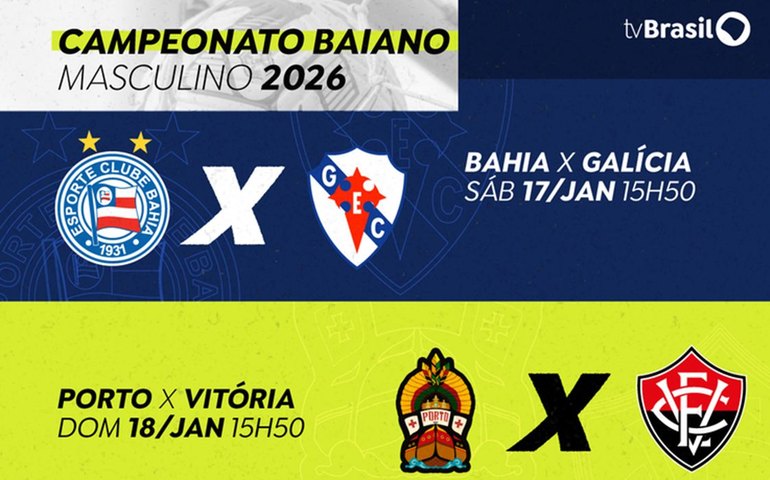 TV Brasil exibe neste fim de semana dois jogos do Campeonato Baiano