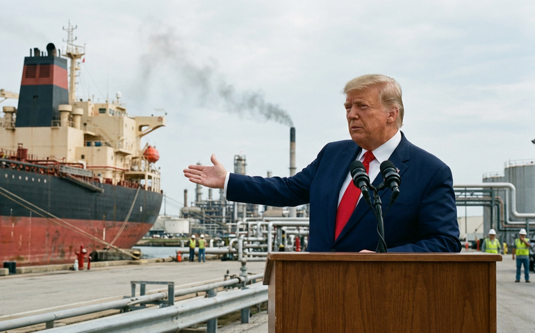 Trump destaca receitas com refino de petróleo venezuelano nos EUA e minimiza ganhos com IA