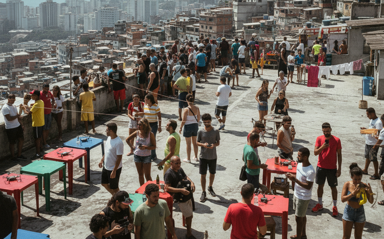 'Favela tour': imprensa argentina destaca laje da Rocinha que viralizou com vídeos de drone