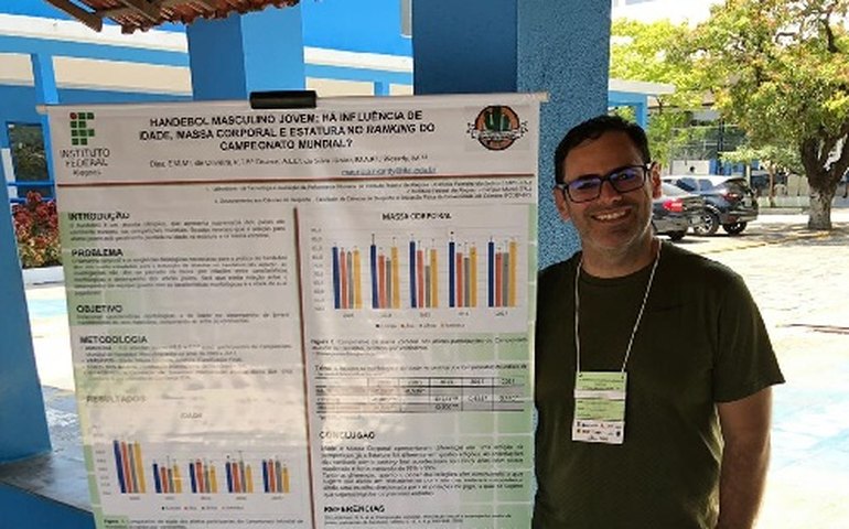 Pesquisa do campus Palmeira que analisa desempenho de jovens handebolistas é apresentada premiada em Recife