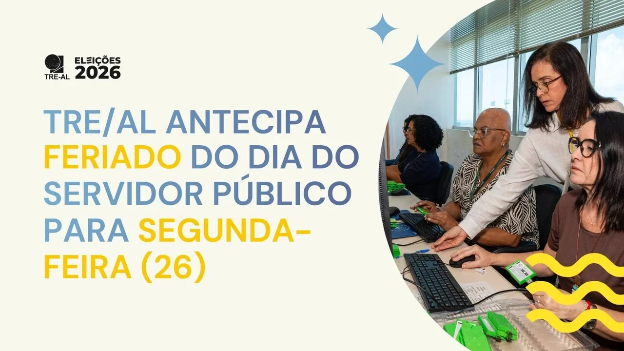 TRE/AL e cartórios eleitorais não terão expediente regular na segunda-feira