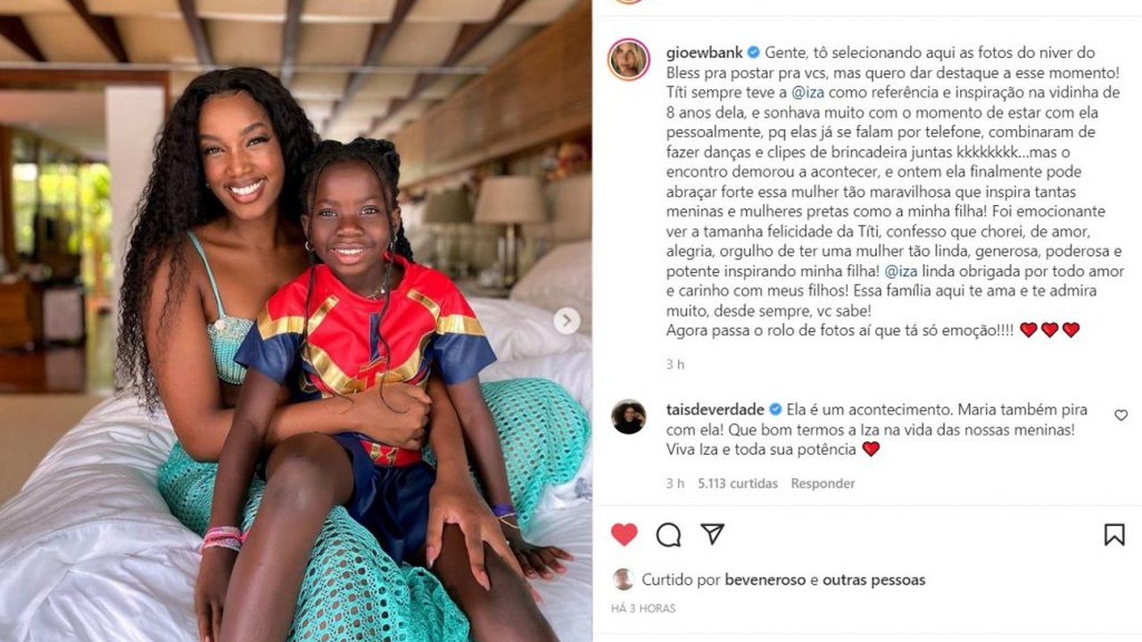 Titi realiza sonho de encontrar Iza pessoalmente