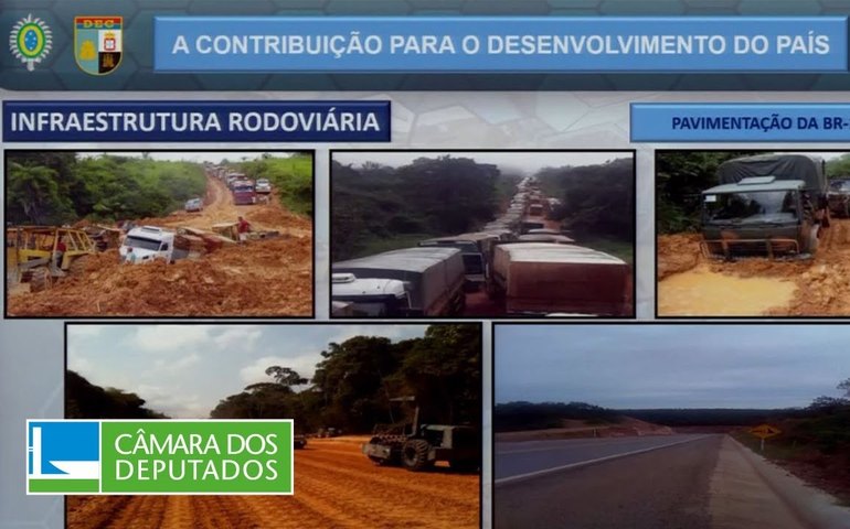 General apresenta obras de engenharia realizadas pelo Exército, mas lembra que objetivo não é concorrer com empresas