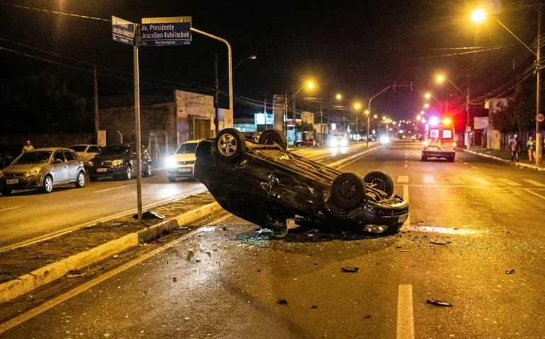 Tragédia na noite de domingo: homem de 40 anos morre preso às ferragens após capotamento em Monteirópolis