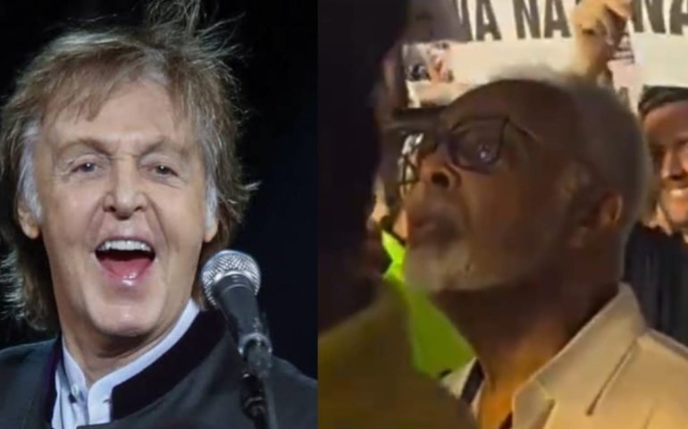 Gilberto Gil canta com a plateia no show de Paul McCartney no RJ