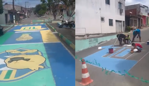 Em Murici, moradores se unem para enfeitar ruas com as cores do Brasil / Foto: Reprodução