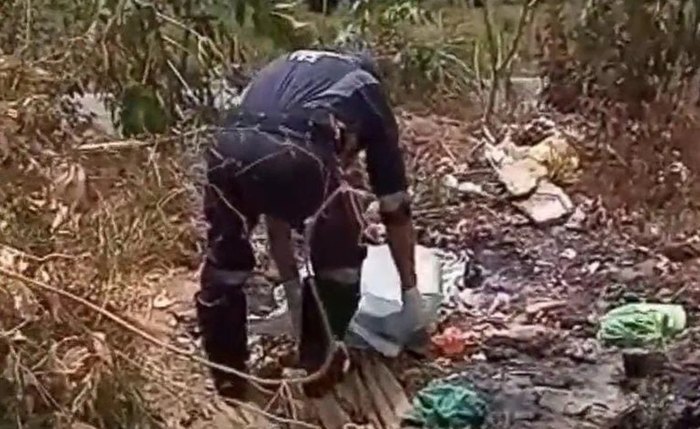 Área onde o recém-nascido foi deixado sem vida