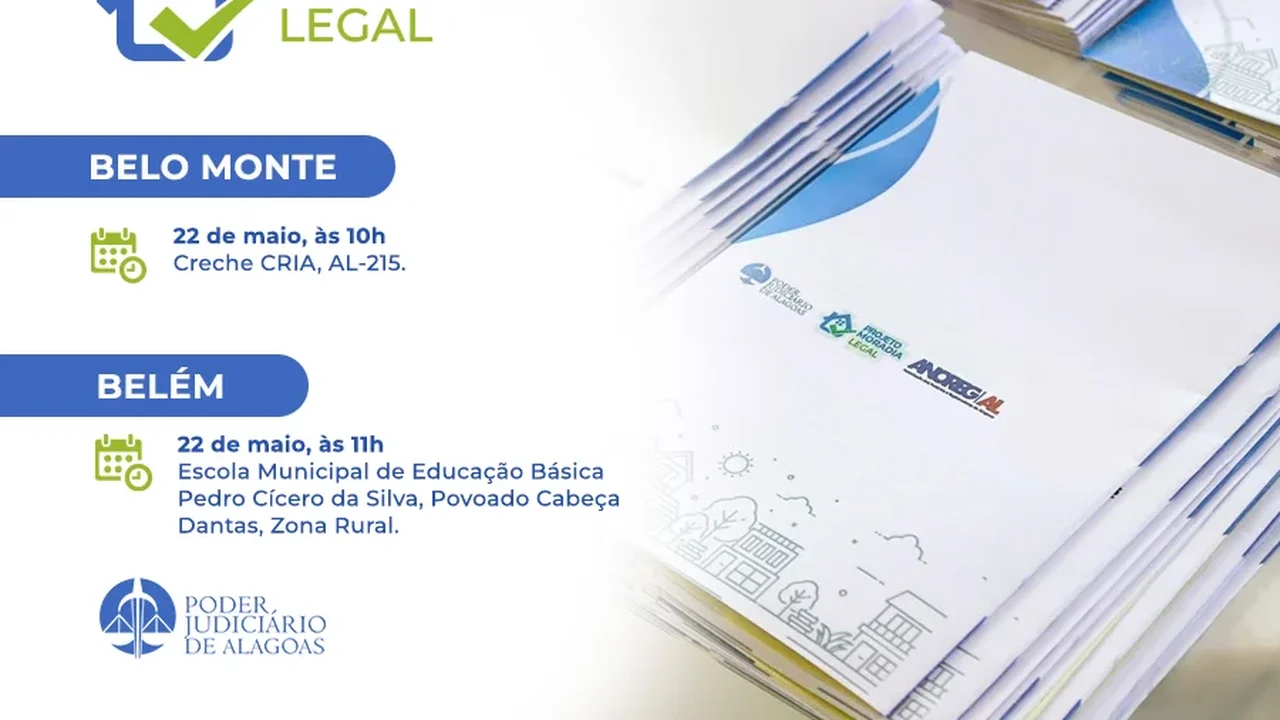 Moradia Legal: TJAL entrega títulos de propriedade a 128 famílias de Belém e Belo Monte nesta sexta (22)