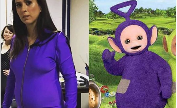 Tatá Werneck embarca na zoeira e compara sua foto grávida com teletubbie