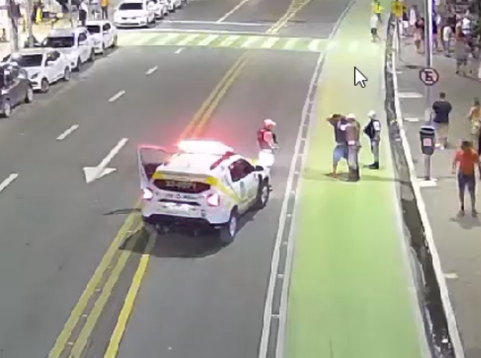 Videomonitoramento da SSP flagra prisão após agressão com faca na orla de Maceió