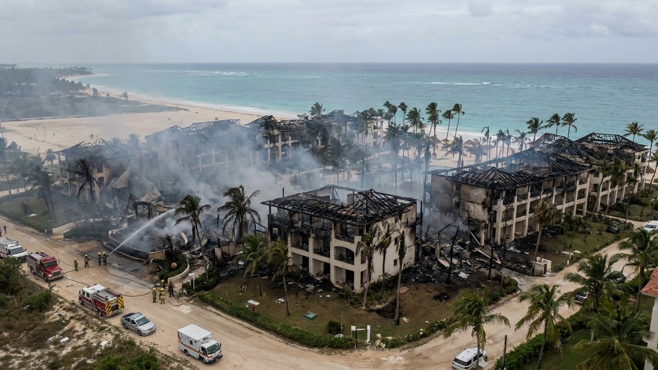 Incêndio destrói resort de luxo na República Dominicana e mata turista italiano