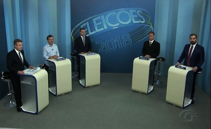 Candidatos ao governo de Alagoas durante debate - Foto: Reprodução