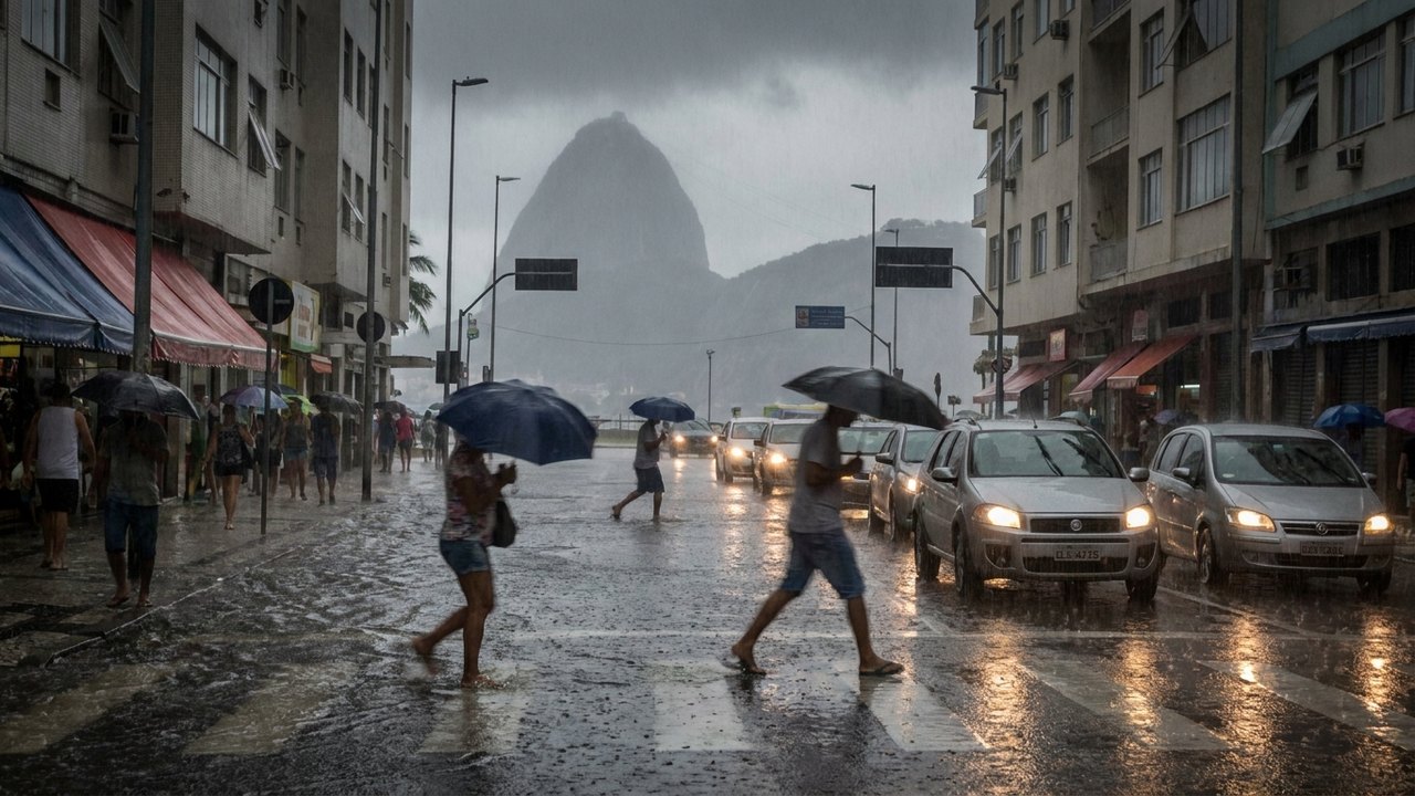 Chuva forte atinge diferentes regiões do Rio nesta quinta-feira