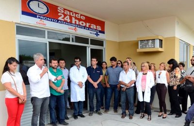 Posto de atendimento 24horas é inaugurado e reconstrução do novo hospital avança em Cajueiro 