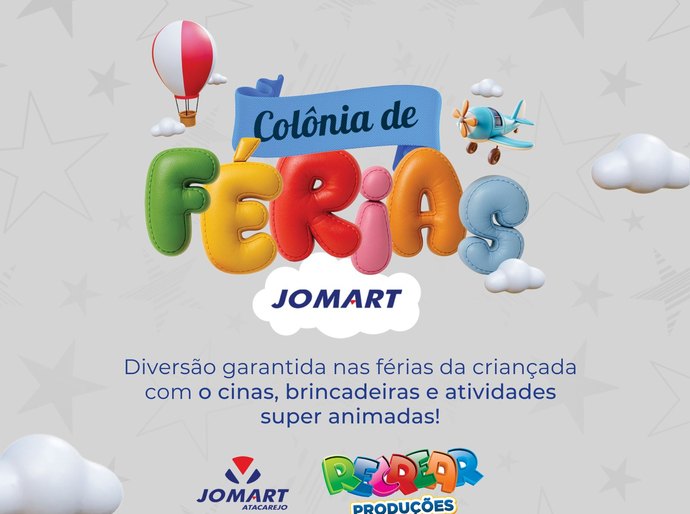 Jomart promove Colônia de Férias com oficinas, brincadeiras e muita diversão para a criançada