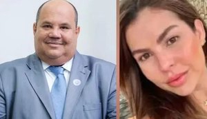 O secretário Gustavo Pontes e Andreia Araújo Cavalcante.  / Foto: Foto: Reprodução/Redes Sociais
