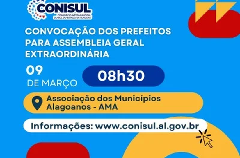 Conisul convoca Assembleia Geral Extraordinária