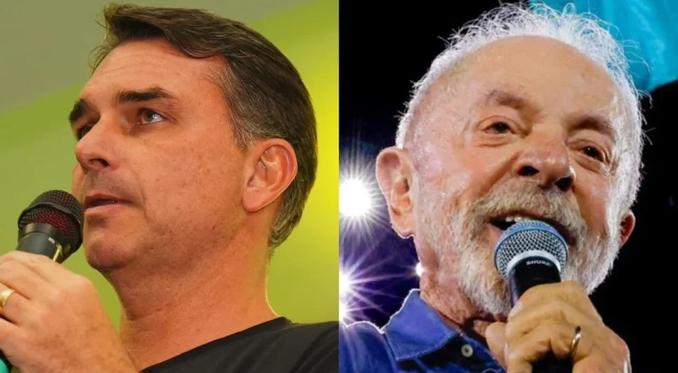 Flávio Bolsonaro e Lula aparecem em empate técnico na pesquisa PoderData/Aya divulgada nesta terça-feira (13). - Foto: Divulgação/Charles Vieira e Divulgação/Ricardo Stuckert/PR