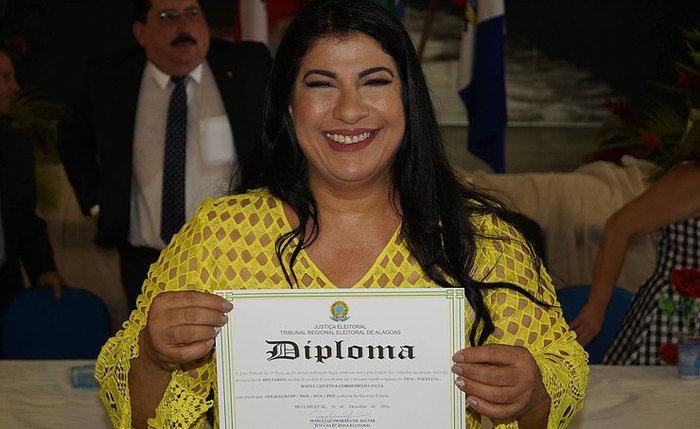Cristina Gonçalves, a esposa de Gilberto Gonçalves, ex-prefeito de Rio Largo